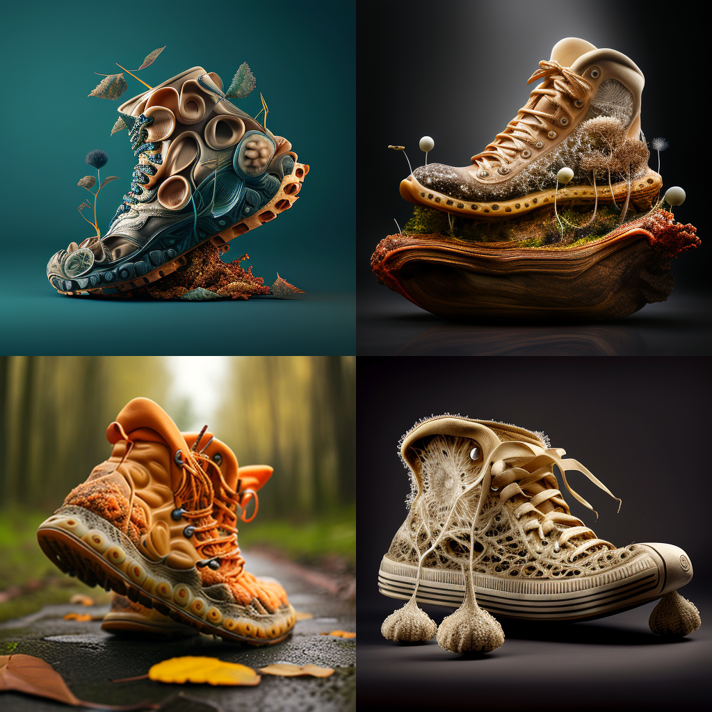 Repiuk fungi growing in and out of walking shoes 2541adfb e9a2 4cf9 bb7b 8ba8faafe253